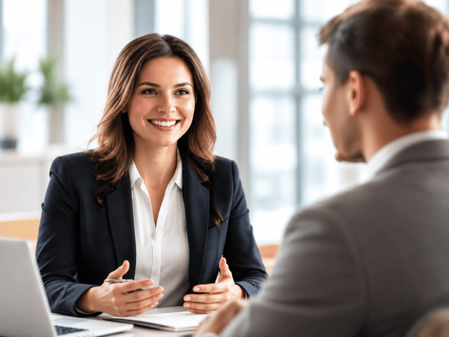 Advisor meeting with a business owner to review funding options