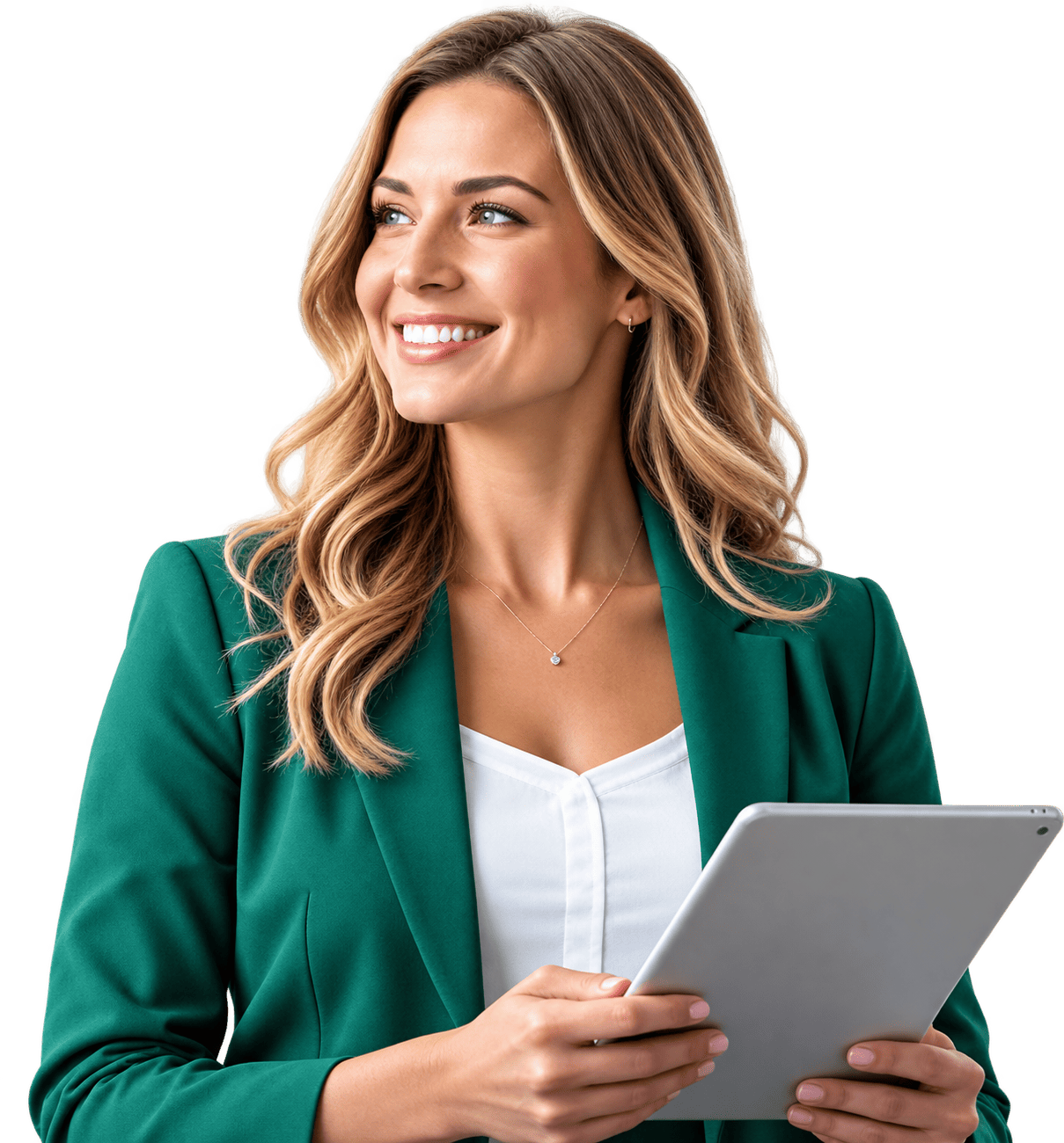 Business owner reviewing funding options on a tablet